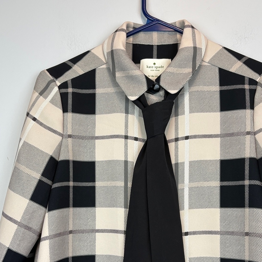 Kate Spade NY Woodland Plaid Griffin Dress with Black Tie - Picture 5 of 11